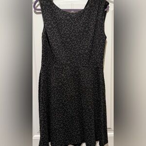 Loft Size 10 jumper dress. Black animal